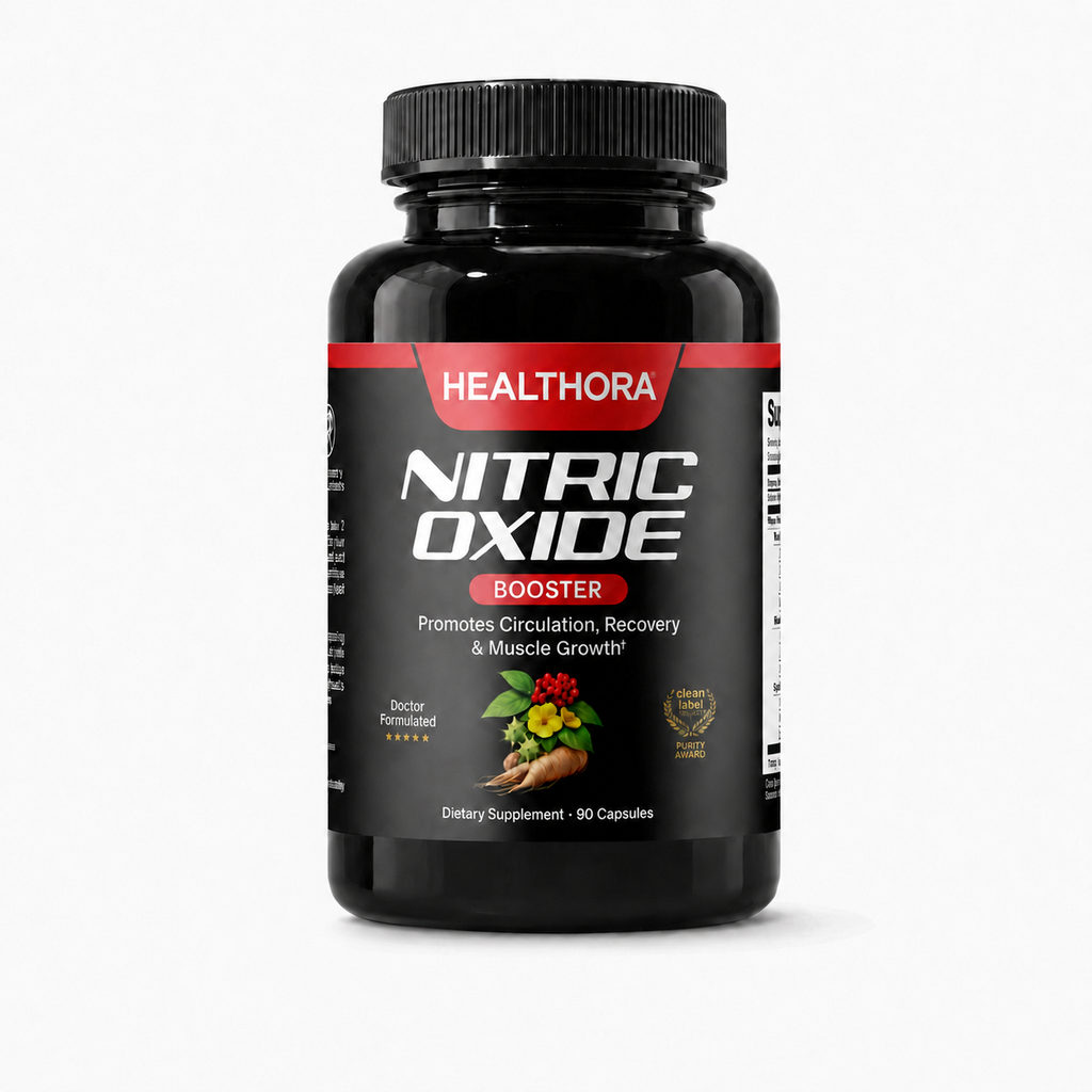 Healthora Nitric Oxide Booster for Men & Women, 90 Vegan Capsules