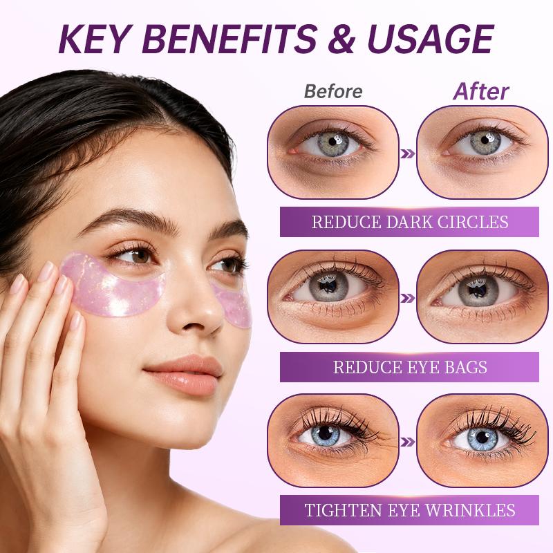 Calcium Volume Under Eye Patches for Puffy Eyes & Dark Circles, Hydrogel Eye Mask for Wrinkles, Fine Lines & Sagging Skin