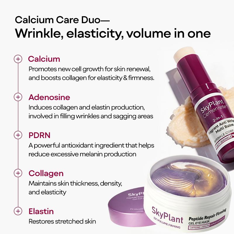 Calcium Volume Multi Balm+Eye Patch 60ea Korean Skin Care Cosmetics with Collagen Extract Elasticity Eye Shield Skin Repair