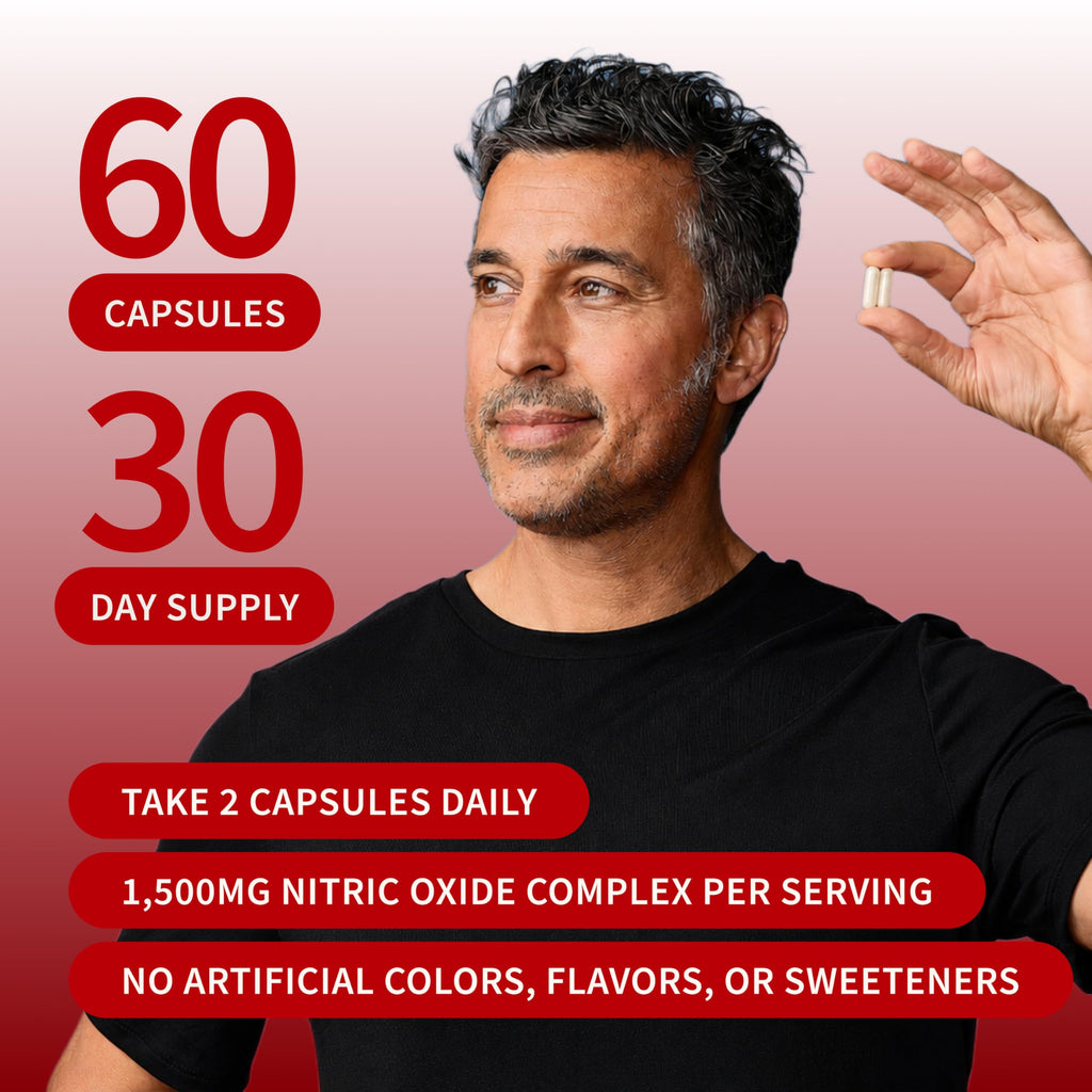 Healthora Nitric Oxide Booster for Men & Women, 90 Vegan Capsules
