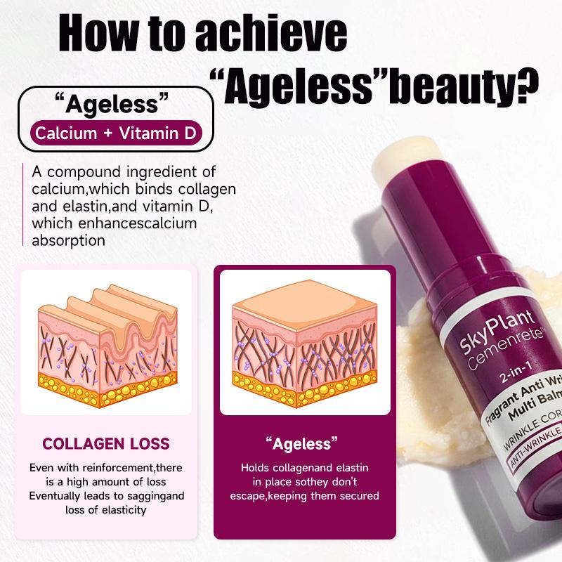 Collagen Multi Balm Stick, Calcium & Adenosine Korean Wrinkle Stick for Eye, Neck & Face