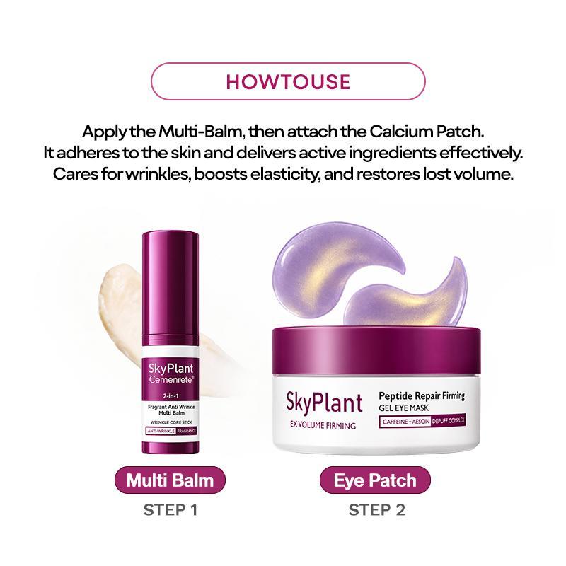 Collagen Multi Balm Stick, Calcium & Adenosine Korean Wrinkle Stick for Eye, Neck & Face
